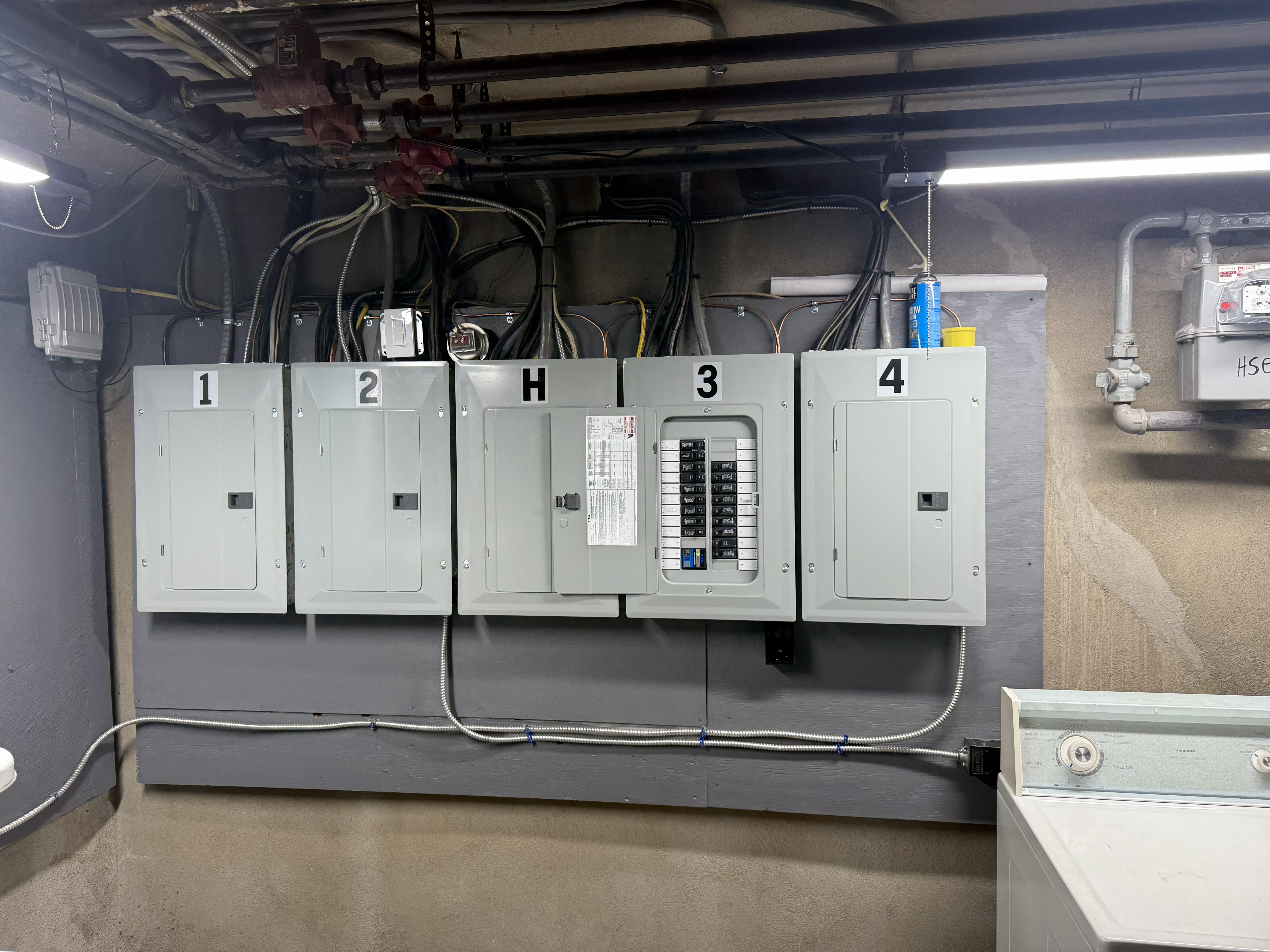 4-family apartment panel upgrade